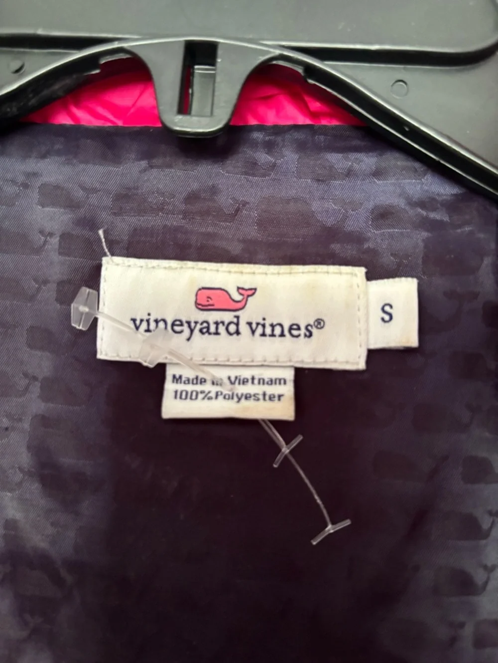 Vineyard Vines Pink Whale Logo Quilted Jacket - Picture 3 of 3
